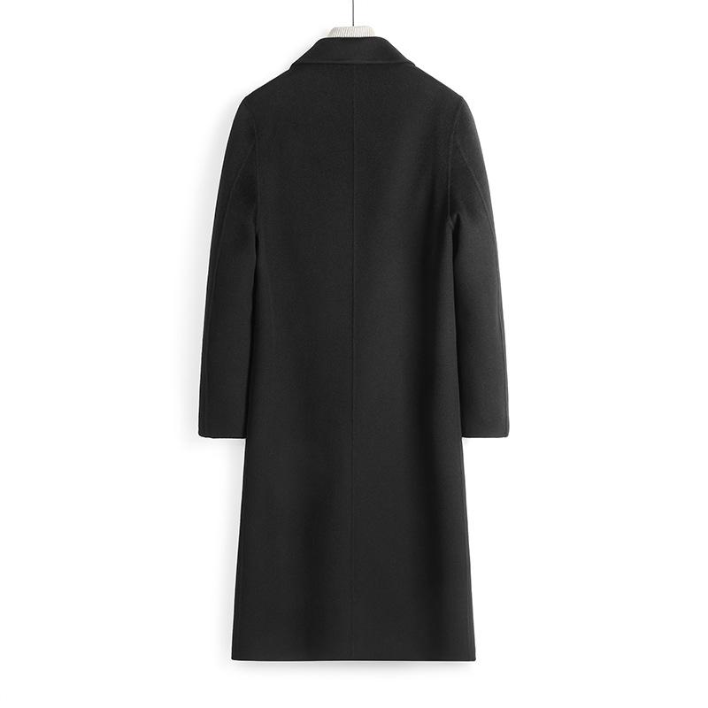 Двустороннее шерстяное пальто из 100% шерсти, длинное высококачественное мужское шерстяное пальто Nizi длиной выше колена