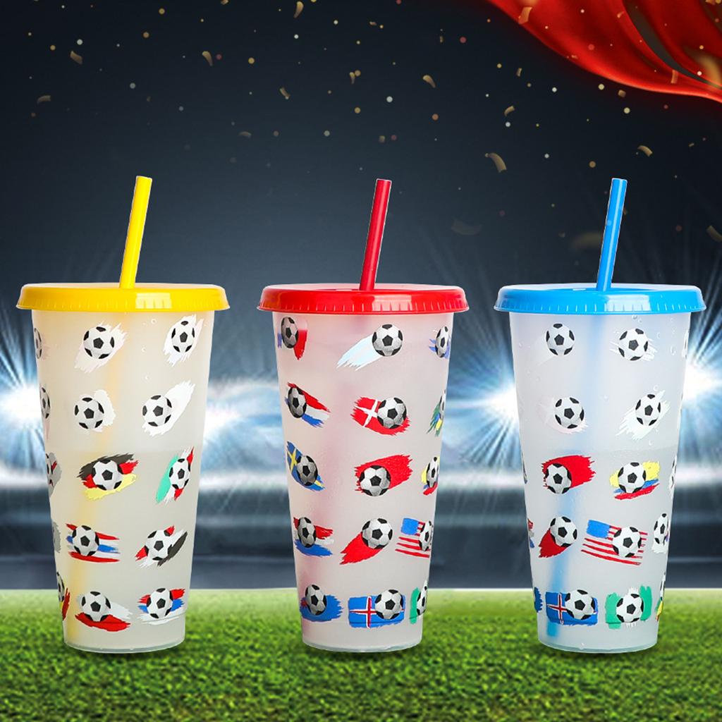 710 мл многоразовые с соломинками, креативные чашки для воды, меняющие цвет, чашка с крышкой, волшебный пластик, меняющий цвет холодной воды