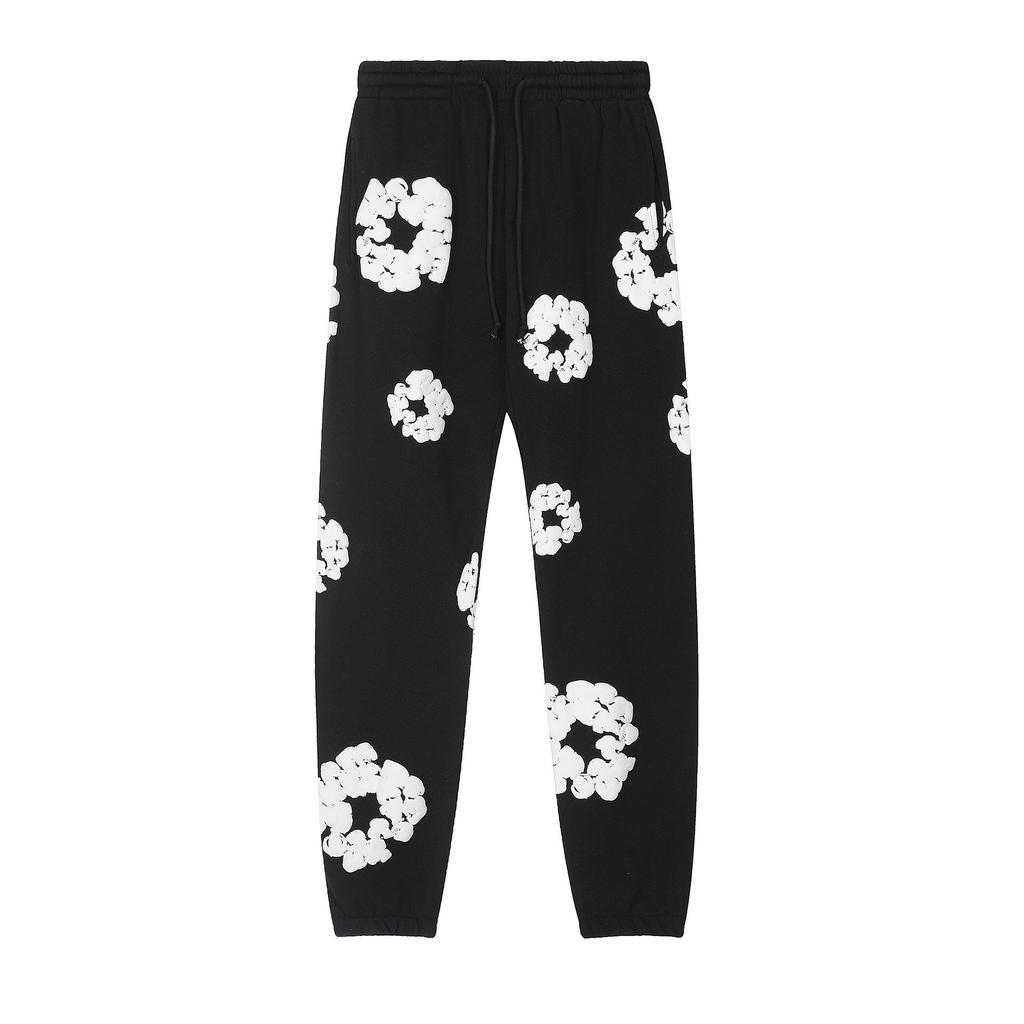 Men's Trendy Loose Fit Kanye-Style Kapok Foam Print Hoodie Suit