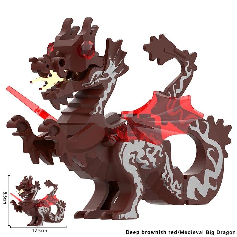 MOC креативные средневековые фигурки дракона, модель, строительные блоки, коллекция кирпичей, Brinquedos, игрушки для детей, подарки