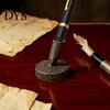 Decorative Metal Pen Socket Vintage Round Holder, Durable Exquisite Carved Desktop Ornament, Calligraphy Base Dip Pens And Quill Supply, for