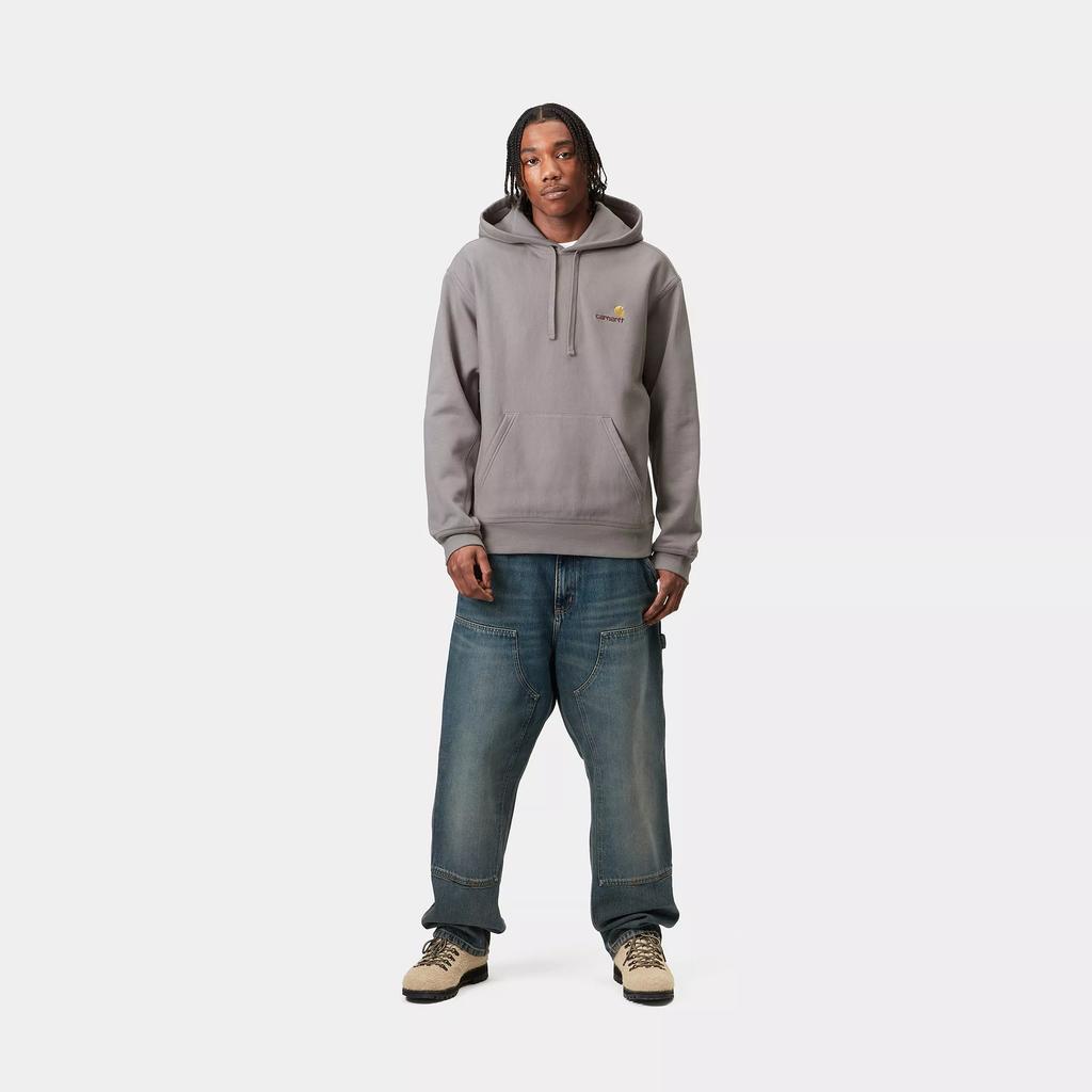 Carhartt WIP Худи с капюшоном American Script FW24, полноэкранный принт, свободный крой, карман-кенгуру, длинный рукав, повседневное худи, унисекс, I028279-2LR-XX