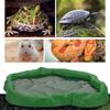 Simulated Natural Rock Shape Reptile Food Water Bowl Bathing Dish Dual Use Bowl For Turtles Lizard Snake Frog