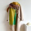 Autumn And Winter European And American Style Imitation Cashmere Classic Geometric Tassel Thickened And Lengthened Versatile Outdoor Scarf