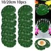 Имитация стола Листья лотоса Декор для вечеринки EVA 10см/20см Зеленый 10 шт.