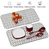 Sink Protector Mat Foldable Non-Slip Quick Drying Hollow Out Silicone Enlarged Drain Pad Grid Countertop Protection Mat Kitchen Accessories