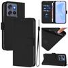 For Motorola Edge 50 Neo 5G Case Solid Color Wallet Leather Phone Cover with Strap