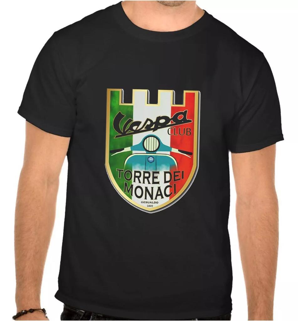 Vespa Club Scooter Logo Black T-SHIRT -1098-