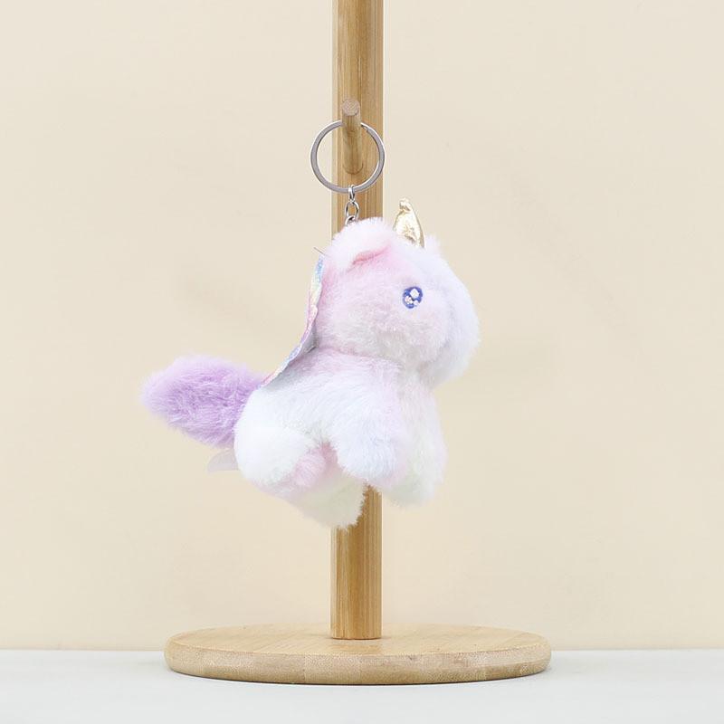 Очаровательная красочная плюшевая кукла-брелок в виде единорога из короткого плюша