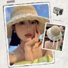 Large Brim Flower Sun Hat Breathable Lace Bowknot Sunshade Cap Vacation Woman's Straw Hat  Travel
