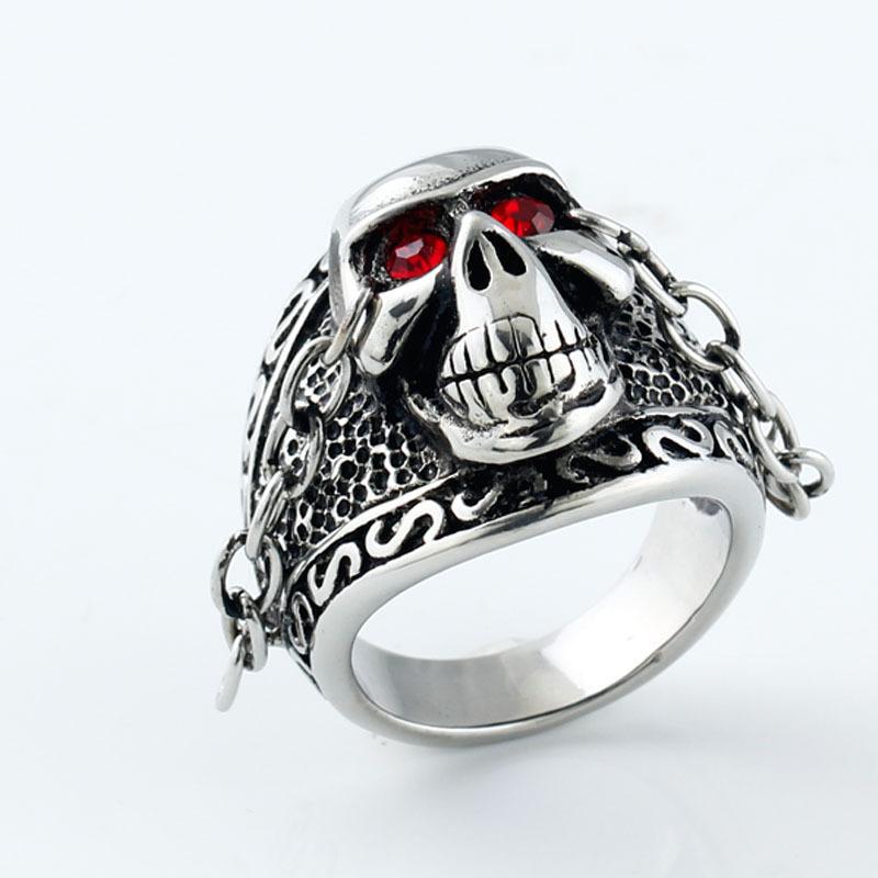 Men's Hip-hop Chain Skull Popular Trendy Boys' Ring