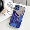 Японское аниме Расписной дом Пейзаж Чехол для телефона Для iPhone X XR XS 16 15 14 13 12 11 Pro Max 7 8 Plus SE 2020 Матовая задняя крышка