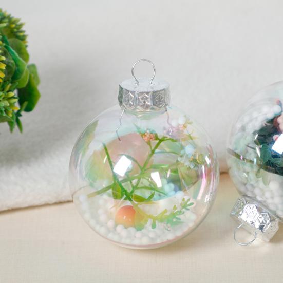 Yousheng Fillable Christmas Ball Подвеска Небьющиеся Прозрачные DIY Рождественские Елочные Шарики Декоративное Подвесное Украшение