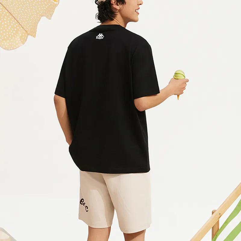 Kappa T-Shirts Unisex Black-990 Crew Neck Thin Straight Fit (Unisex) T-Shirts K0EW2TD26 990