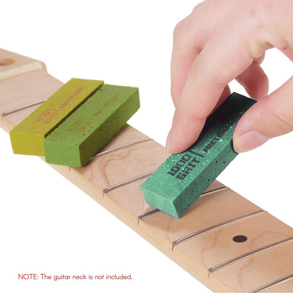 Guitar Fret Polishing Erasers Abraisive Rubber blocks for Polishing Fret Wire 180 Grit & 400 Grit &1000 Grit Set of