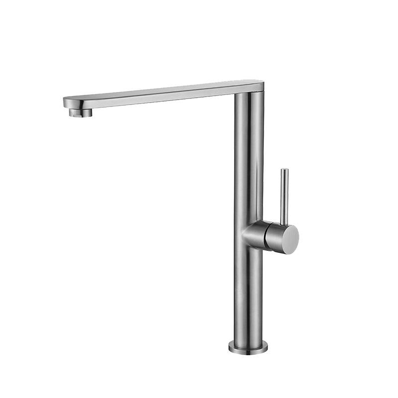 Кухонный смеситель для раковины из нержавеющей стали 304 Никель/Черный/Бежевый Вращающийся на 360 градусов Кухонный кран Смеситель горячей и холодной воды Смеситель для раковины