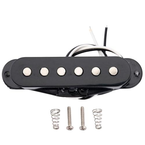 Musiclily Basic 50mm Ceramic Single Pickup Neck for Stratocaster Electric Guitar, Black