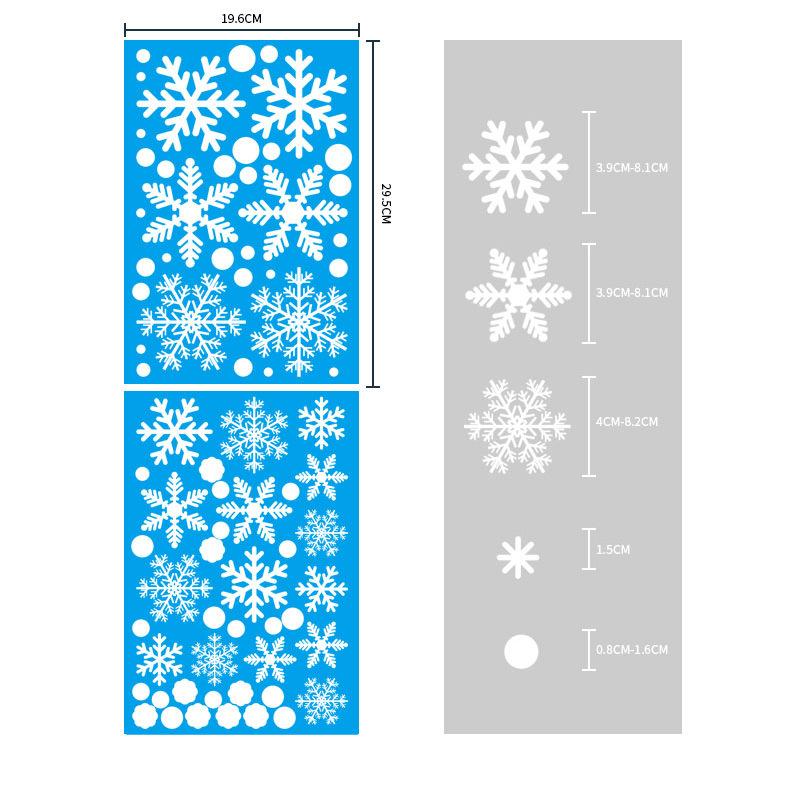 Merry Christmas Window Sticker Snowflake Santa Claus PVC Glass Decoration for Home 2025 Xmas Party New Year Wall Decor