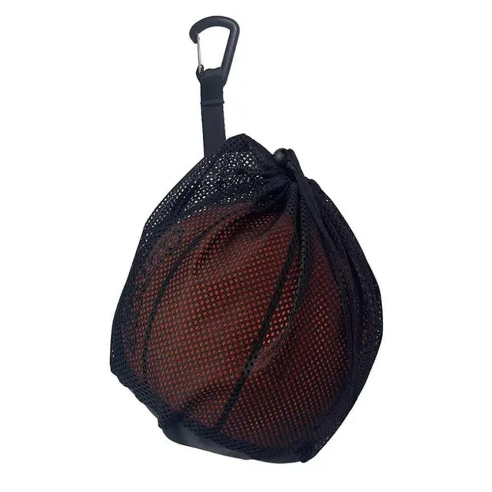 Drawstring Ball Mesh Bag Clip On Single Ball Bag Basketball Storage Bag  for Backpack