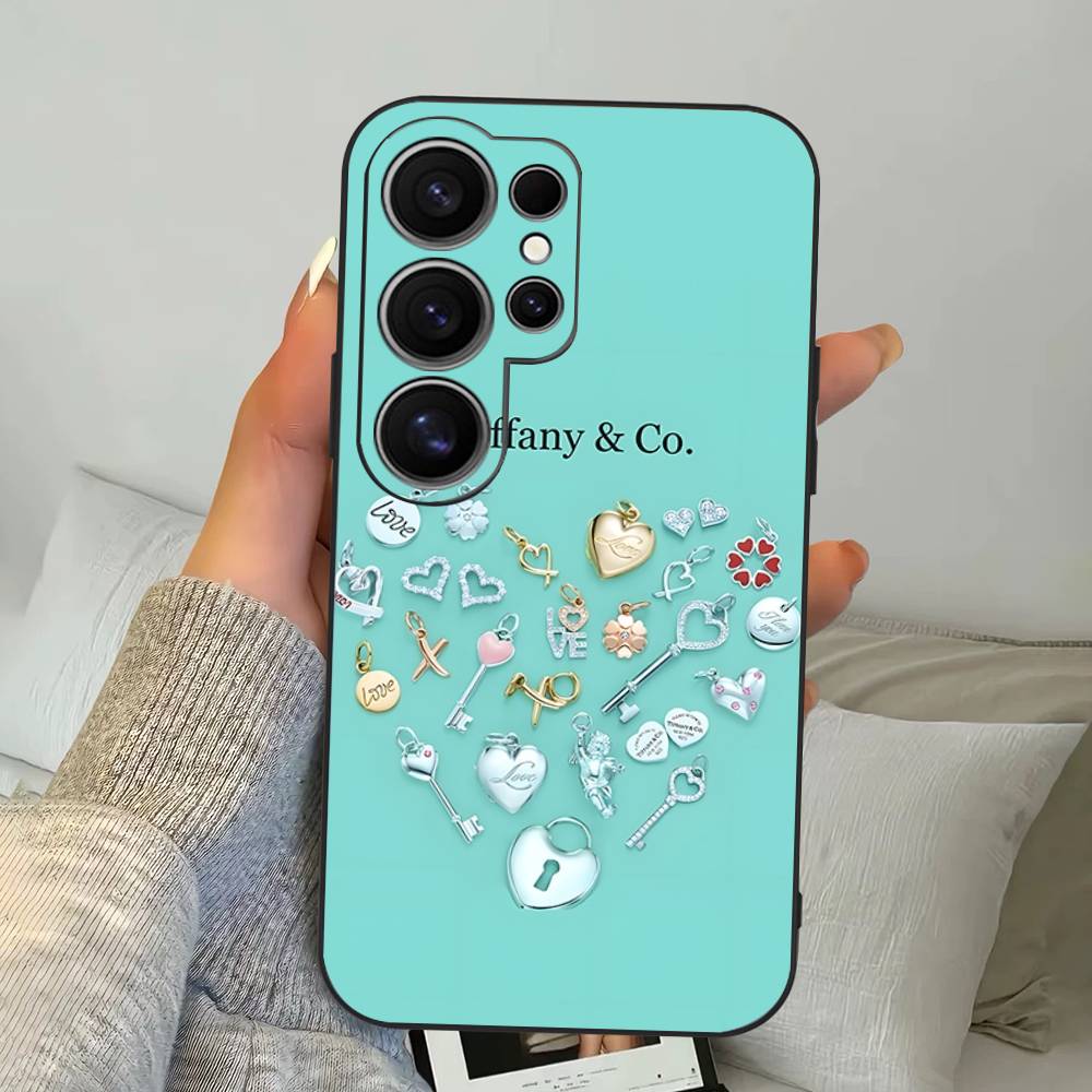 Чехол для телефона T-tiffanyS с логотипом для Samsung S 24 Fe 25 Ultra Plus 20 Lite 21 30 22 23 24 22 Ultra 5G Fundas