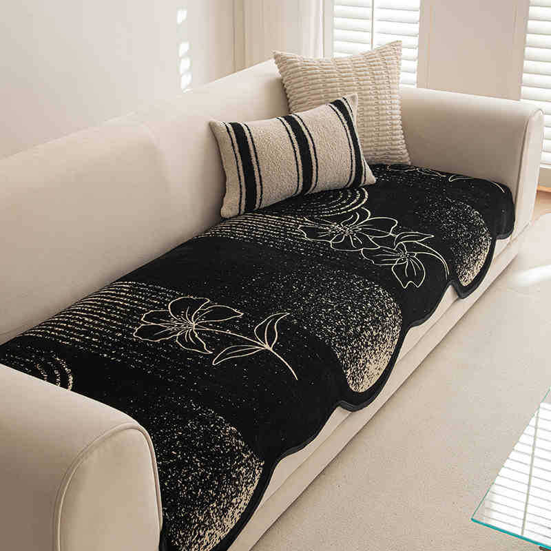 Geometric Milk Silk Sofa Seat Cover Pet Friendly S/M/L/Xl Breathable Sofa Slipcovers Couch Cap Furniture Case Soft