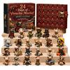 Halloween Home Decor 24 Days Advent Calendar 2026 Mini Highland Cow/Horse/Dog Figures Christmas Countdown Holiday Box Calendar 2D Acrylic