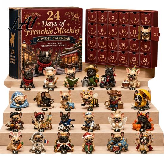 Halloween Home Decor 24 Days Advent Calendar 2026 Mini Highland Cow/Horse/Dog Figures Christmas Countdown Holiday Box Calendar 2D Acrylic