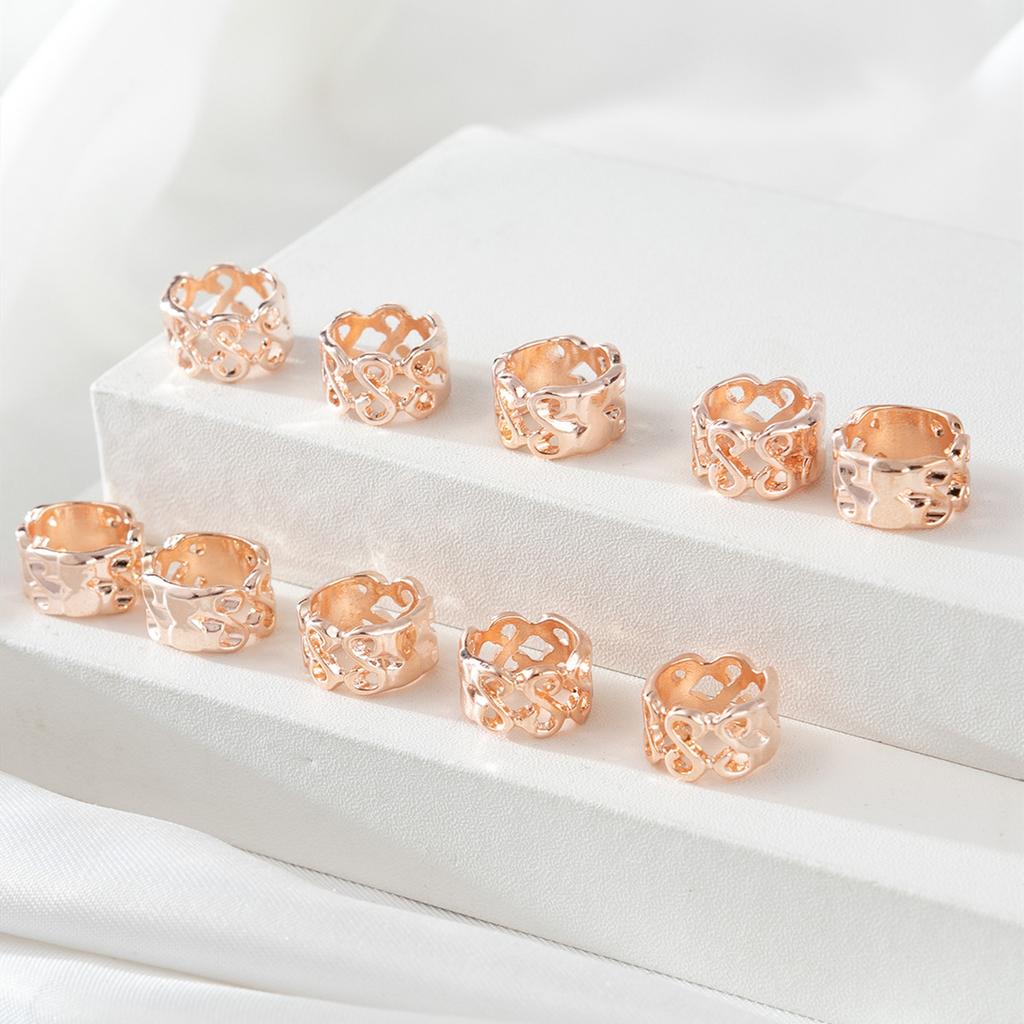 10 шт./компл. ретро золотые бусины для дредов, косички для волос, зажимы для дредов, африканские косы, манжеты, кольца, ювелирный декор, застежки для дредов, аксессуары