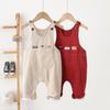 2025 Winter Korean-Style Infant Corduroy Overalls with Snap Buttons and Velvet Lining for 0-3 Years