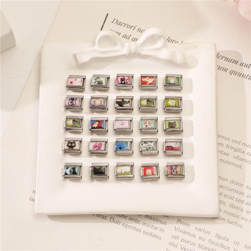 Y2K Cute Funny Sofa Cats Dogs Italian Charm Fit 9mm Stainless Steel Women DIY Bracelet Drop Shipping Fashion Jewelry Wholesale