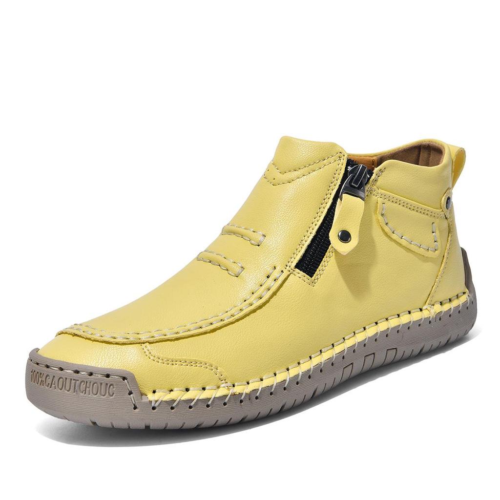 Мужские кожаные слипоны больших размеров, уличные ботильоны