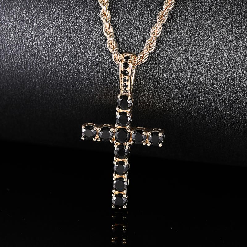 Xiaomi Huitan 60Cm Twisted Chain Long Necklace for Women/Men Fashion Luxury Cubic Zirconia Cross Pendant Necklace Gift Love Accessories