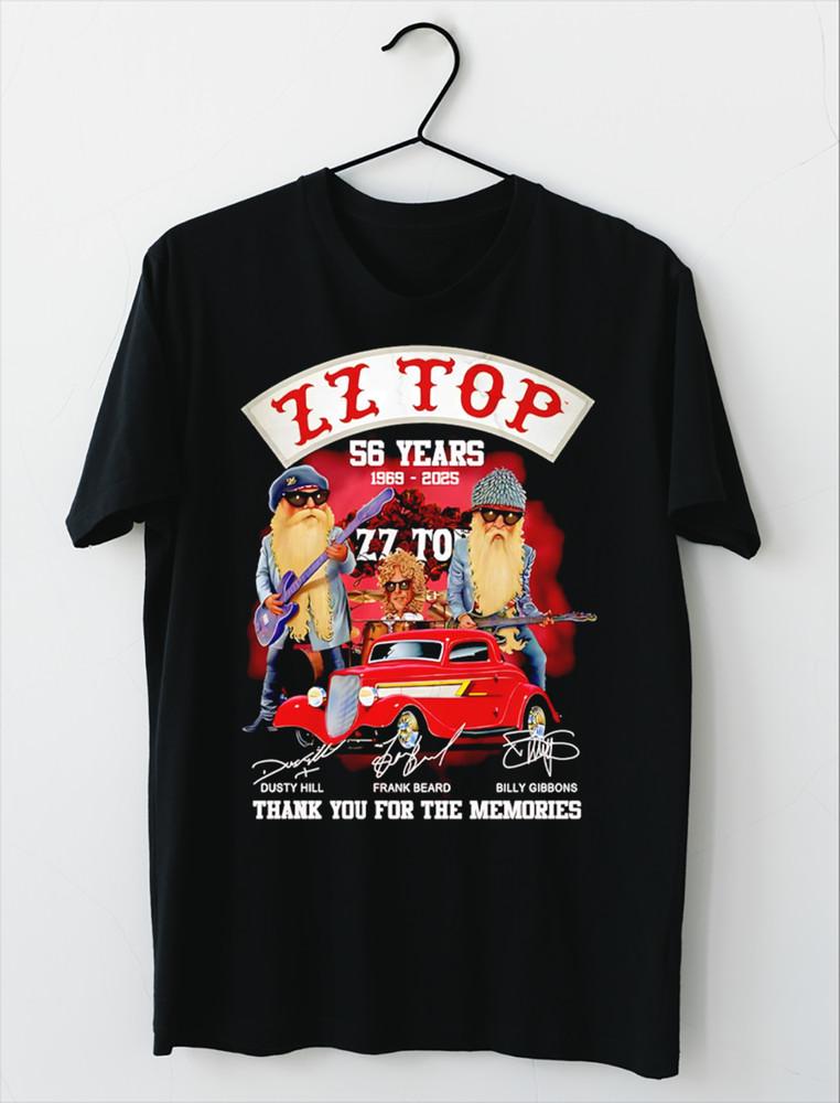 NEW Zz Top 56 years 1969 2025 thank you for the memories All Size Shirt BB91