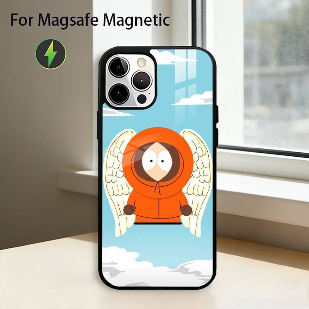 Чехол для телефона S-south P-park K-kenny Для iPhone17,16,15,14,13,12,11 Plus,Pro Магнитный Для Magsafe Беспроводной Зарядки