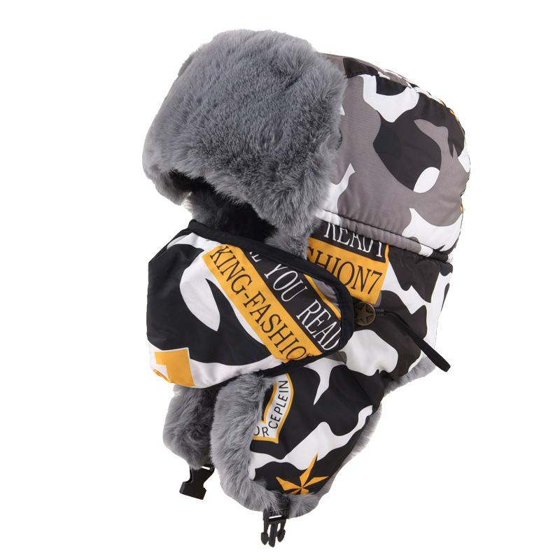 Кепка Thunderbolt для мужчин, зимняя камуфляжная хлопковая кепка, детская утепленная защитная кепка от холода для защиты ушей от холода для езды на велосипеде