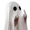 1/2/3/4/6Pcs Halloween Middle Finger Ghost Figurine Mini Spooky Ghost Statue Holiday Party Home Office Desktop Decoration Ornament