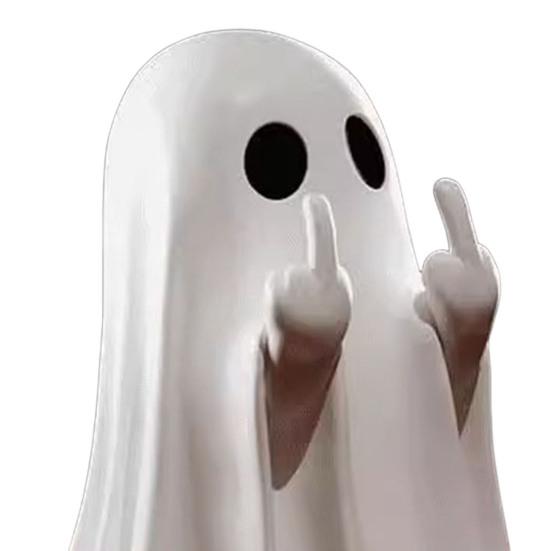 1/2/3/4/6Pcs Halloween Middle Finger Ghost Figurine Mini Spooky Ghost Statue Holiday Party