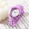 Cute Soft Silicone Band Watch for Kids Boys Girls Colorful Number Analog Watches for Children Water Resistant Quartz Wristwatch