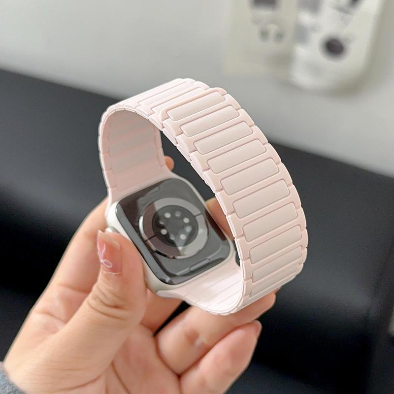 Магнитный спортивный ремешок для Apple Watch Ultra 2 49мм 46мм 45мм 44мм 42мм 38 40 41мм Силиконовый ремешок для IWatch Серии 10 9 8 7 6 5 4