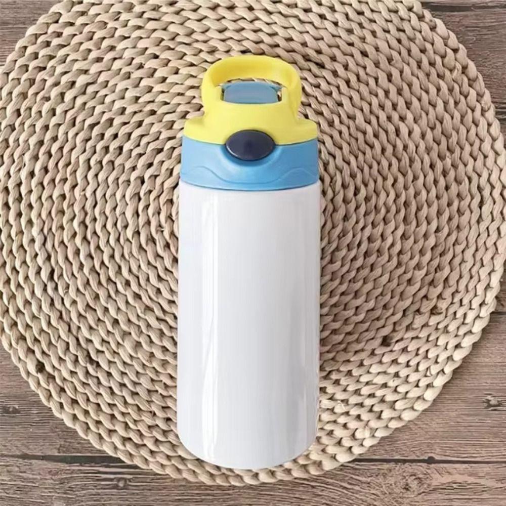 Fashion 12oz Sublimation Straight Sippy Cup Flip Top Double Kids Bottle Stainless Steel Double Wall Gifts Sippy Bottle