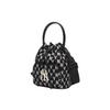 New MLB Monogram Collection Polyester Bucket Bag Handbag Shoulder Bag Crossbody Bag Regular Unisex Black 3ABMS012N-50BKS