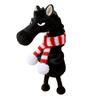 Yousheng Cool Black Horse Plush Keychain Soft Stuffed Animal Pendant for Bag Backpack Keys Handmade Gift for Girls Boys Friends Family Birthday