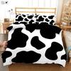 Black And White Milk Pattern Bedding Set Simple Style Soft And Comfortable Duvet Cover Set 3-Piece Children's Duvet Cover Set