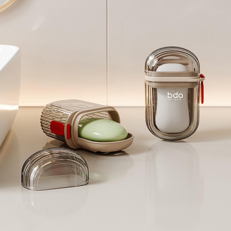 Portable Soap Dish Sealed Storage Box Waterproof Travel Home Bathroom Soap Box