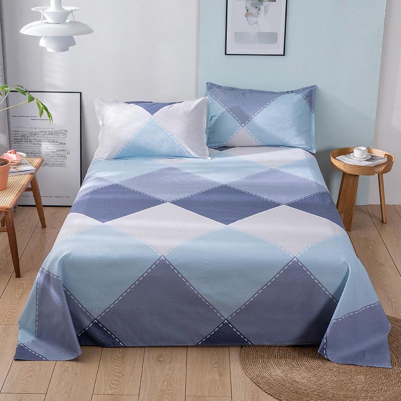 INS Style Bed Sheet One-Piece Winter 1.8m Double Bed 1.2m Student Dormitory Single Bed Minimalist Washed Cotton Quilt