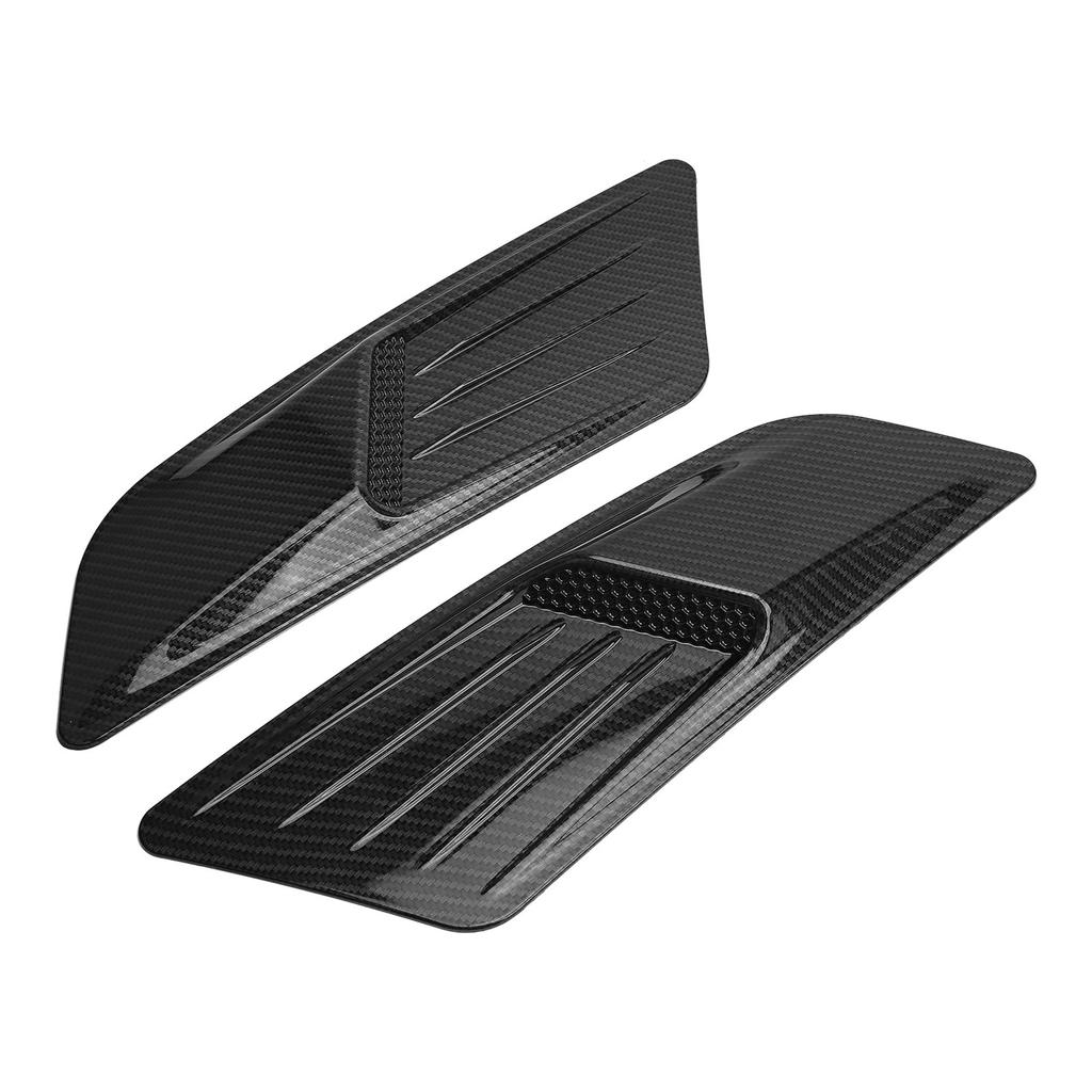Пара универсальных молдингов воздухозаборников переднего капота, отделка крышки капота из углеродного волокна, подходит для Ford