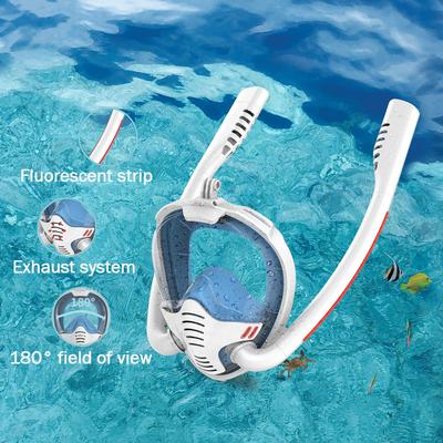 Новый двойной респиратор маска для подводного плавания анфас сухой стиль K оборудование для дайвинга силиконовые аксессуары для подводного дайвинга