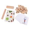 Wooden Alphabet Building Blocks Early Educational Safety Learning Reading Wood Words Blocks for