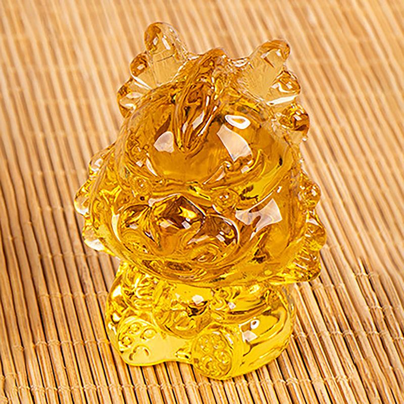 Статуэтка маленького дракона из хрустального стекла, маленькая мифическая статуэтка животного, домашний декор