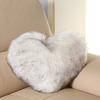 Декоративная подушка, нечеткая длинная подушка из искусственного меха в форме сердца, пушистый диван, украшение для спальни, подушка для поясничной спины, товары для дома